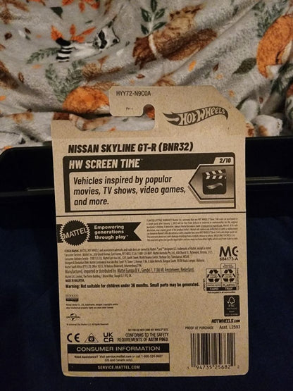 Black  HotWheels: Nissan Skyline GT-R (BNR32)
