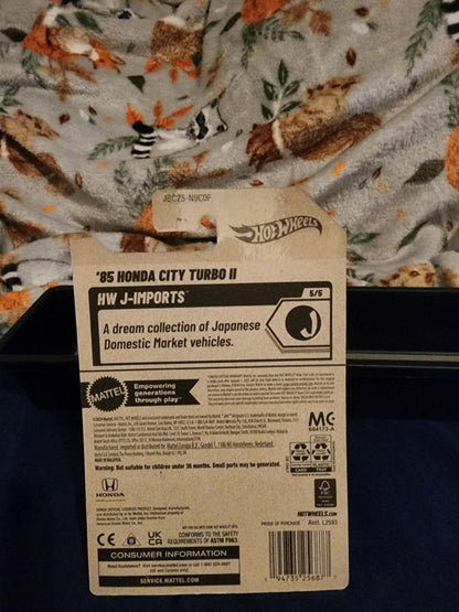 Teal  HotWheels: 85 Honda City Turbo ll