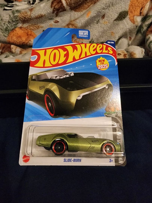 Olive Green & Black  HotWheels: Slide-Burn