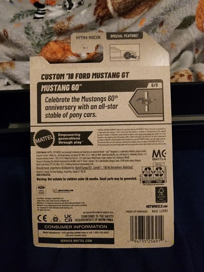 Dark Blue  HotWheels: Custom 18 Ford Mustang GT