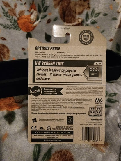 Red & Blue  HotWheels: Transformers Optimus Prime