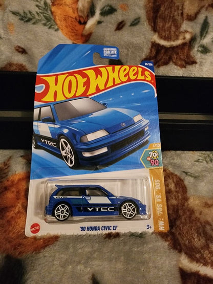 Blue & White  HotWheels: 90 Honda Civic EF