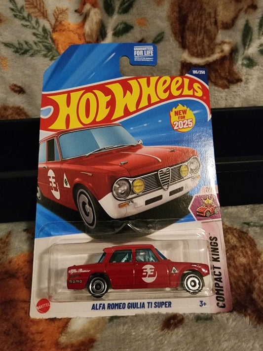 Red  HotWheels: Alfa Romeo Giulia TI Super