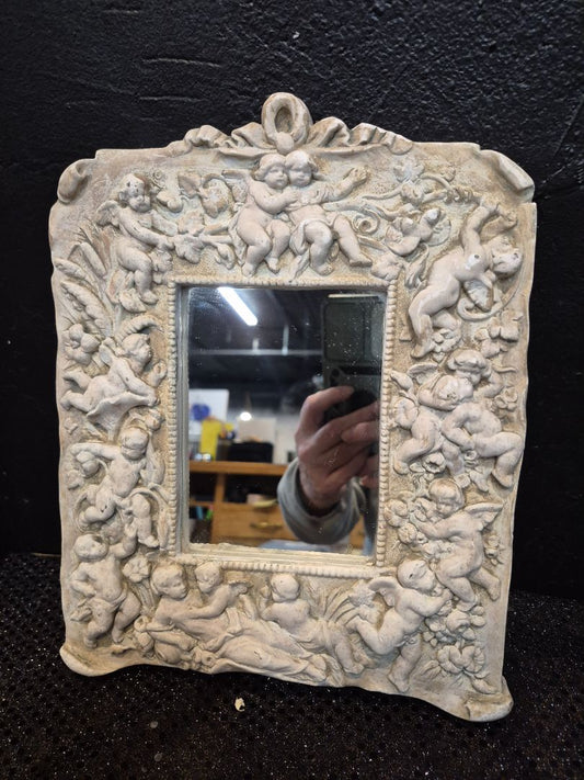 Facsimilies LTD Cherub Mirror Baroque Style Wall Hanging