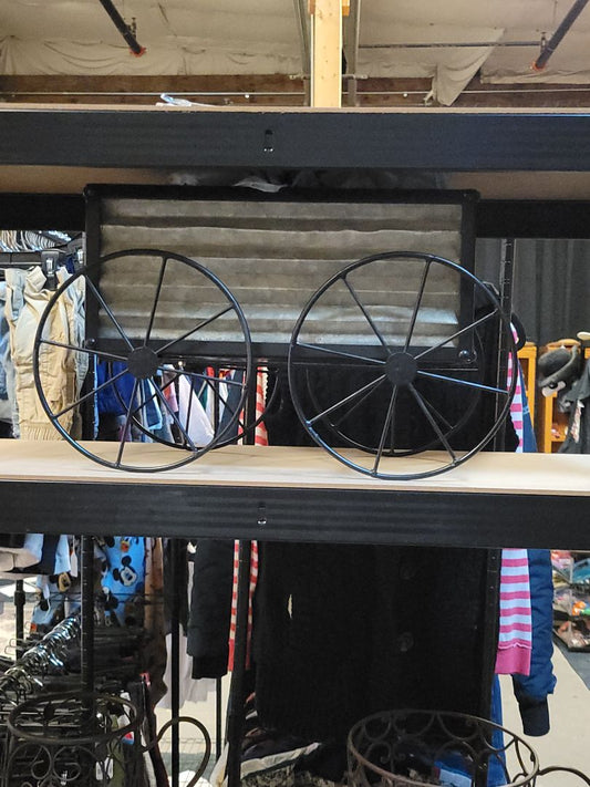 Black & Silver  Metal Wagon  Planter