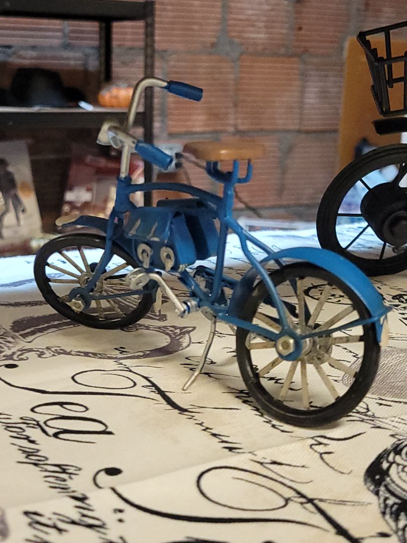 Blue  Bike Display, 7" Long
