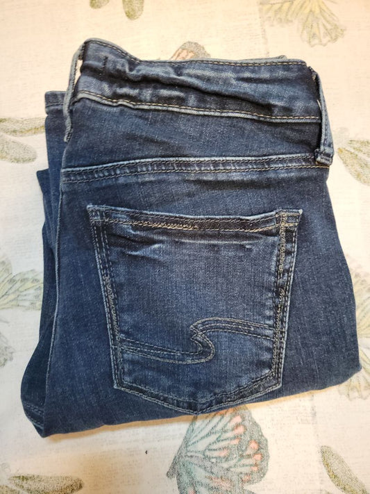 Blue Silver Jeans Capri, 27/23.5