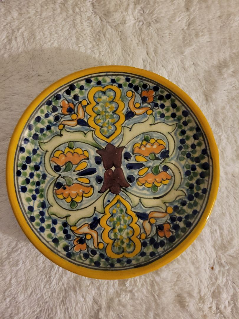 Muti-Color On BACK Talavera Plate, 6"