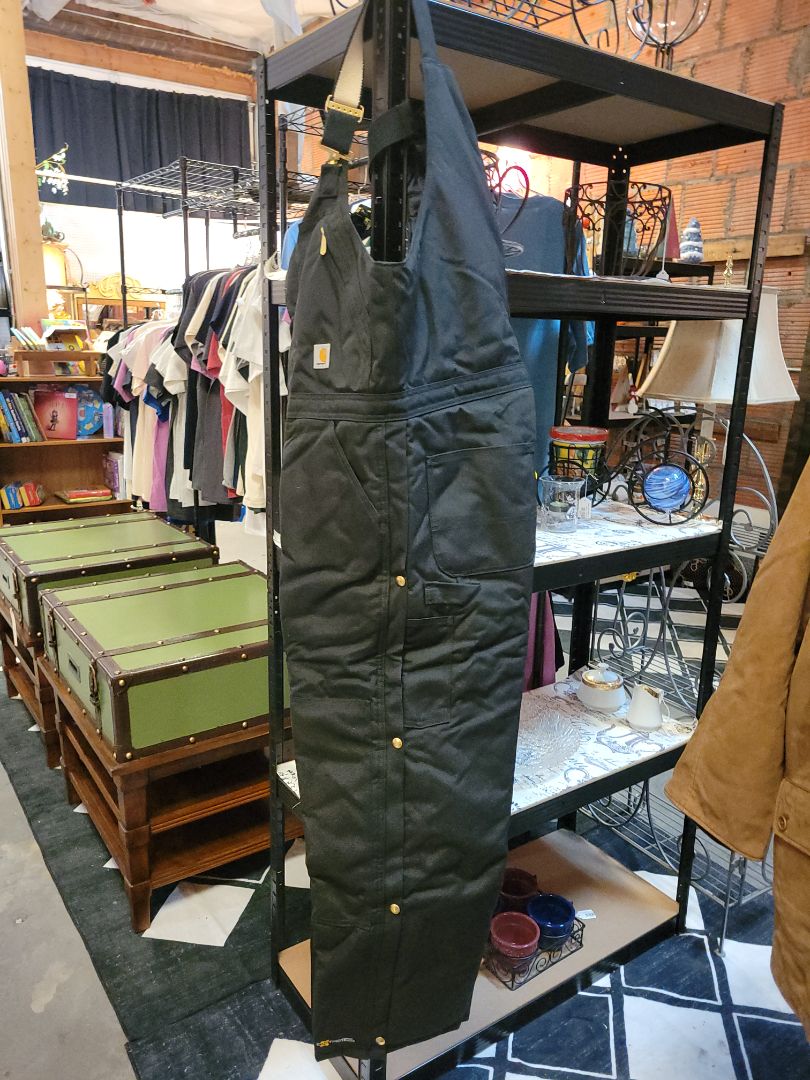 Black Carhartt Bib Coveralls, 34x30