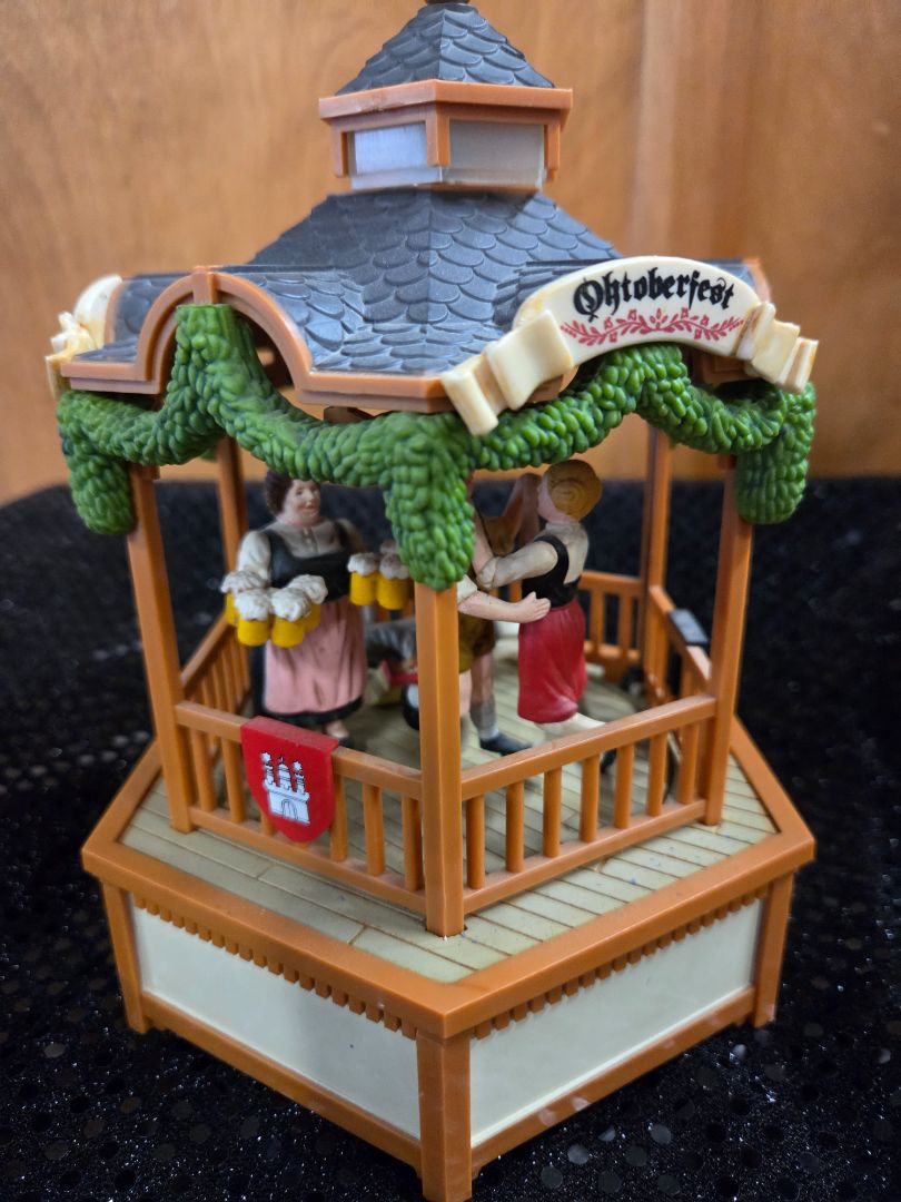 Vintage 1990 Enesco Oktoberfest Gazebo Music Box