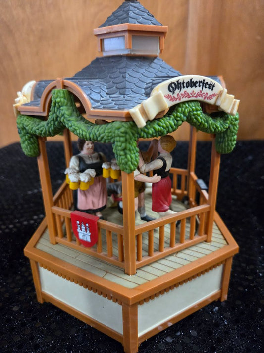 Vintage 1990 Enesco Oktoberfest Gazebo Music Box