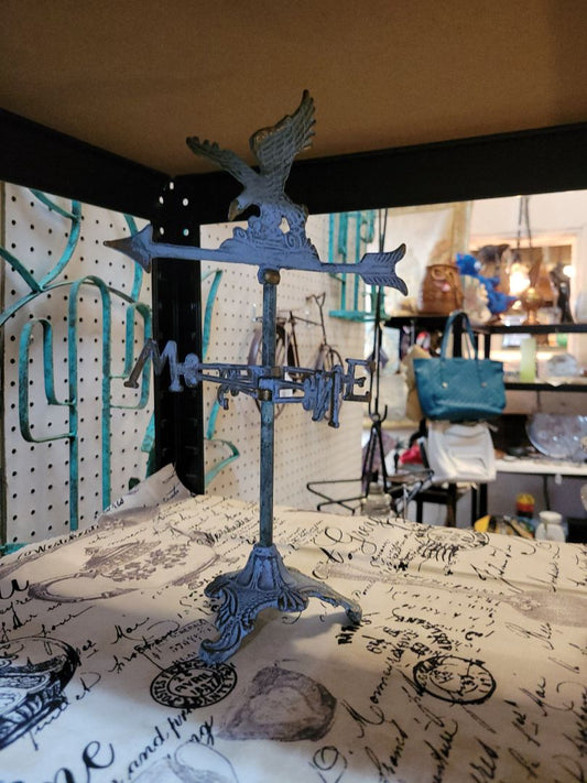 Blue and Brass  Weather Vane