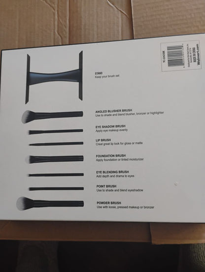 Black, White, Silver  Makeup Brush