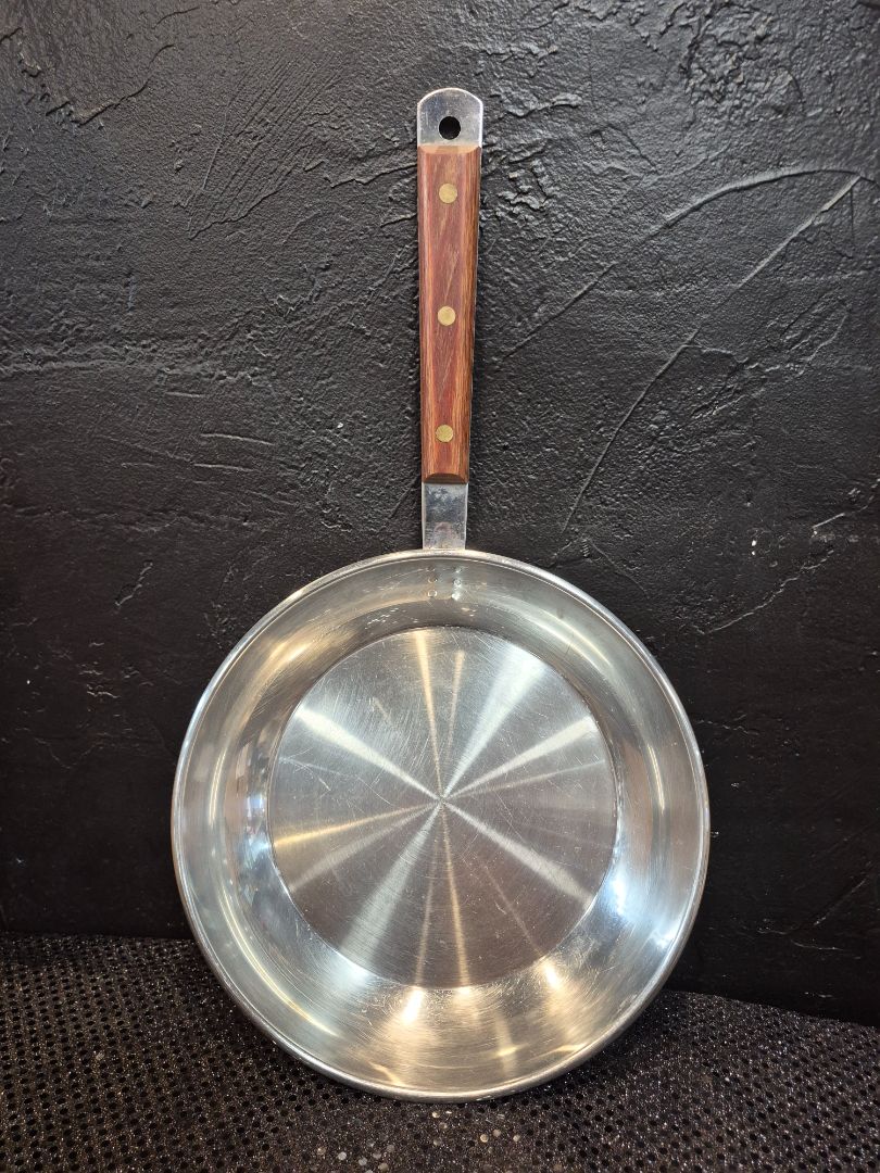 Stainless Steel Teak Handled Skillet