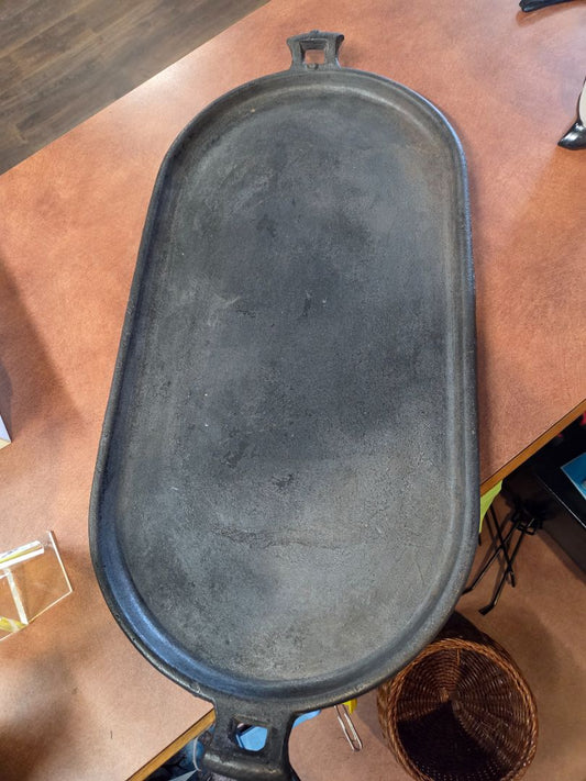 Vintage Oval Cast Iron Skillet