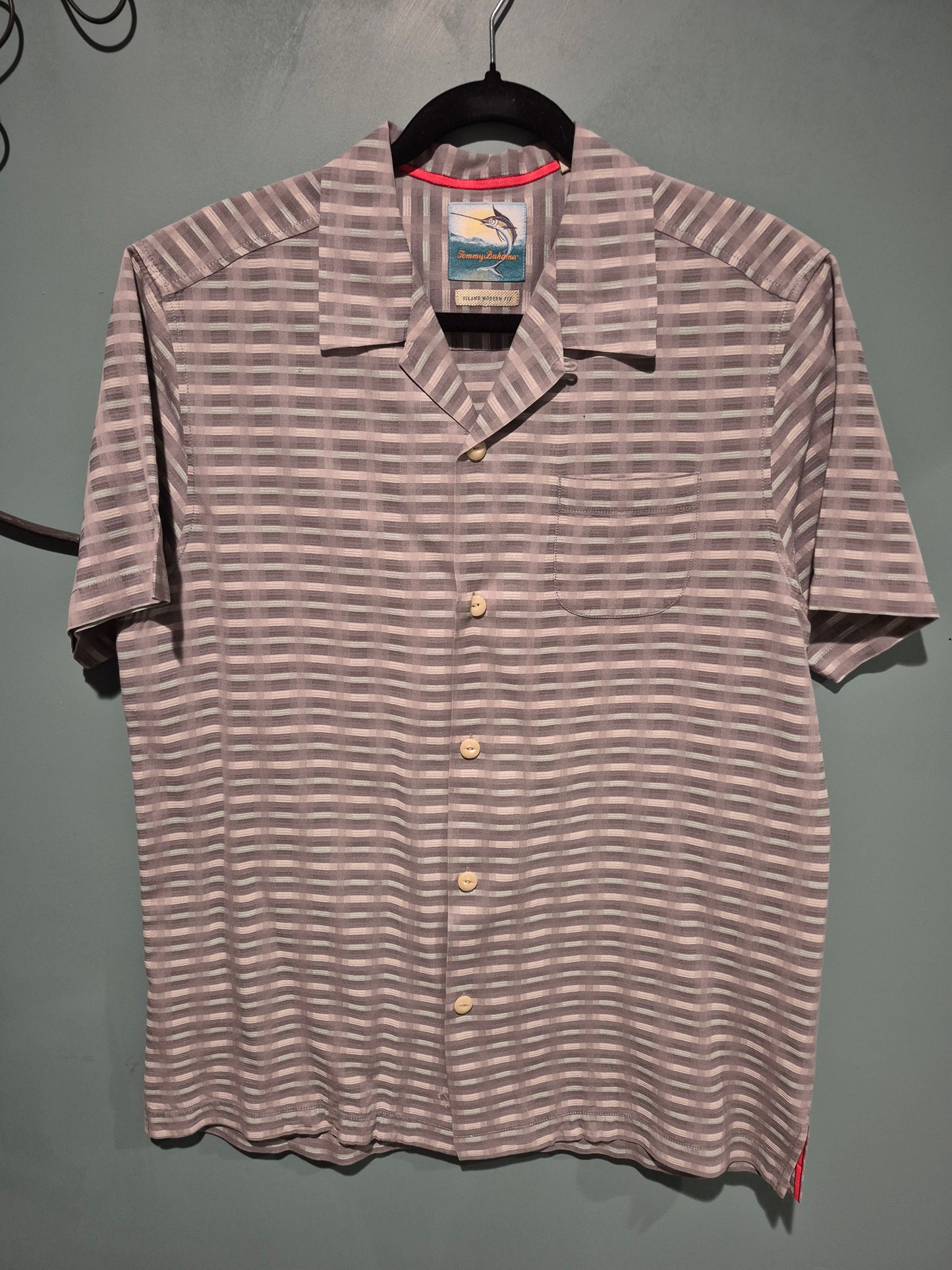 Tommy Bahama Grey Men's Silk/Cotton Medium Shirt