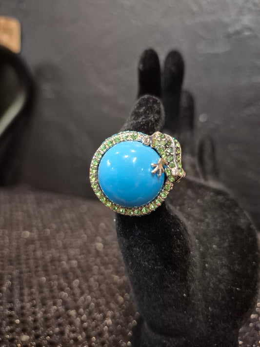 Retired Nolan Miller Glamour Collection Statement ring with Frog size 6