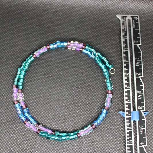 Designs by Raven Multicolored Beaded Wrap Bracelet