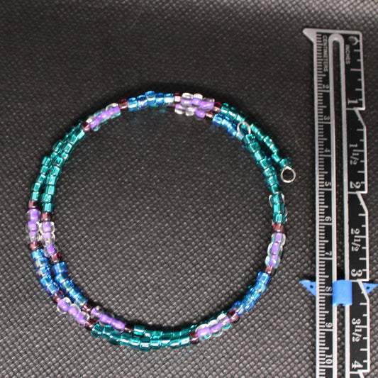 Designs by Raven Multicolored Beaded Wrap Bracelet