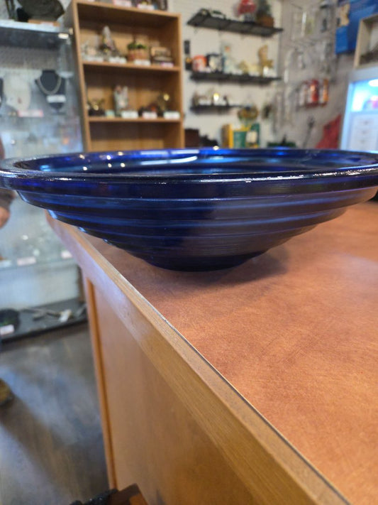 Vintage Art Deco Glass Bowl Cobalt Richard Lauke