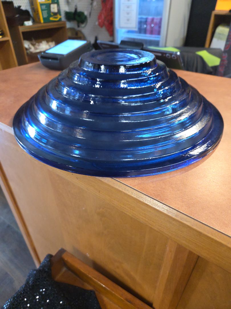 Vintage Art Deco Glass Bowl Cobalt Richard Lauke