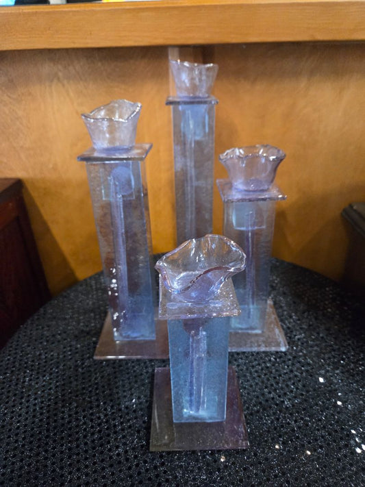 Vintage Crystal Ice Pillar Towers Kosta Boda rare