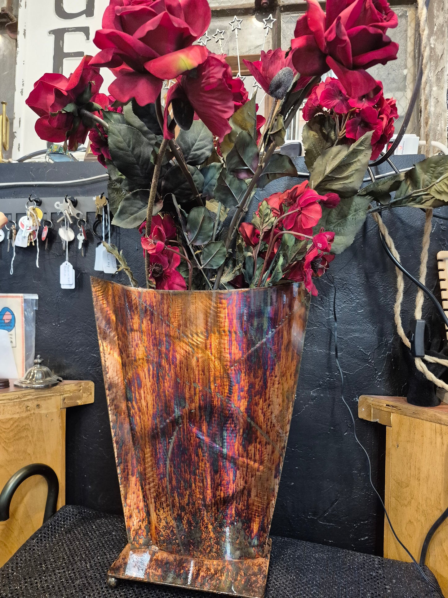 Metal Copper Colored vase