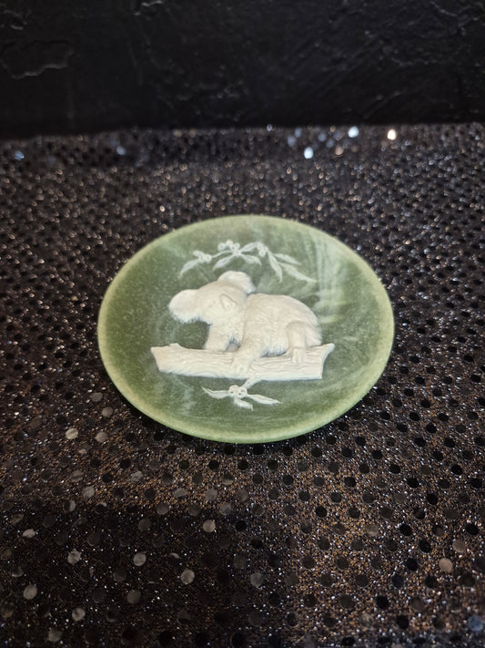 Vintage Genuine Stone Koala Bear Plate