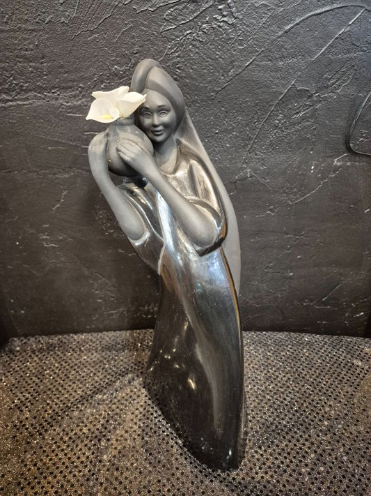 Woman Holding Flowers