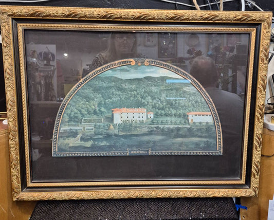 Villa di Serrevazza in Gold Frame