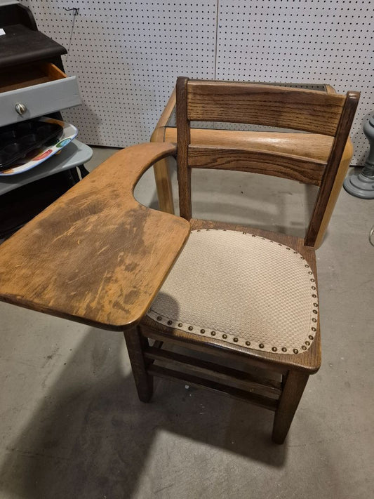 Vintage School Desk with padded seat