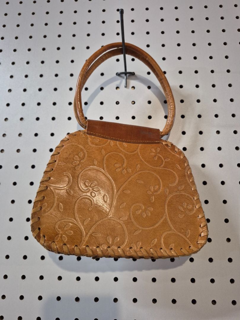 Leather Tooled Handbag