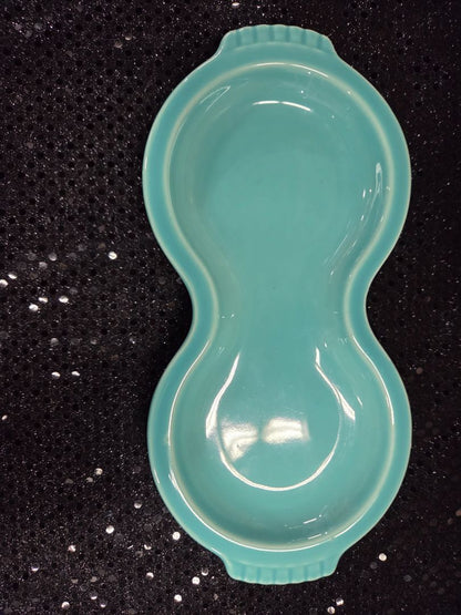 Homer Laughlin Ceramic Fiesta Cream and Sugar Tray Green