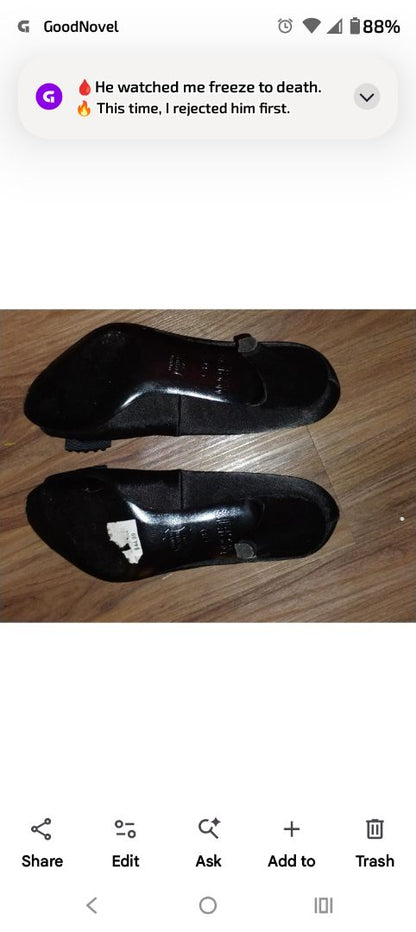 Black Mootsies Tootsies Vintage Bonded Leather Dress Shoes, 8