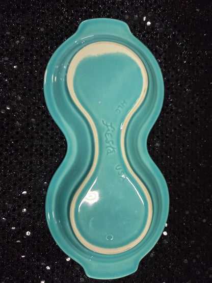 Homer Laughlin Ceramic Fiesta Cream and Sugar Tray Green