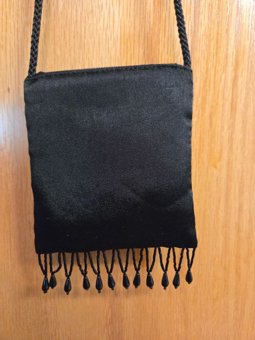 Black Jessica McClintock Black Sequined Evening Bag, Small