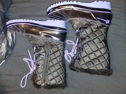 Black W/Purple Disney Descendants Youth Girls Boots, Youth Girl's SZ 6