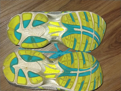 Gray with neon green accents Asics Asics comfortable shoes, 8