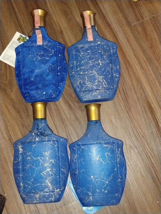 Blue and Gold Velvet/ Felt Jim Beam Jim Beam Collectors Decanters