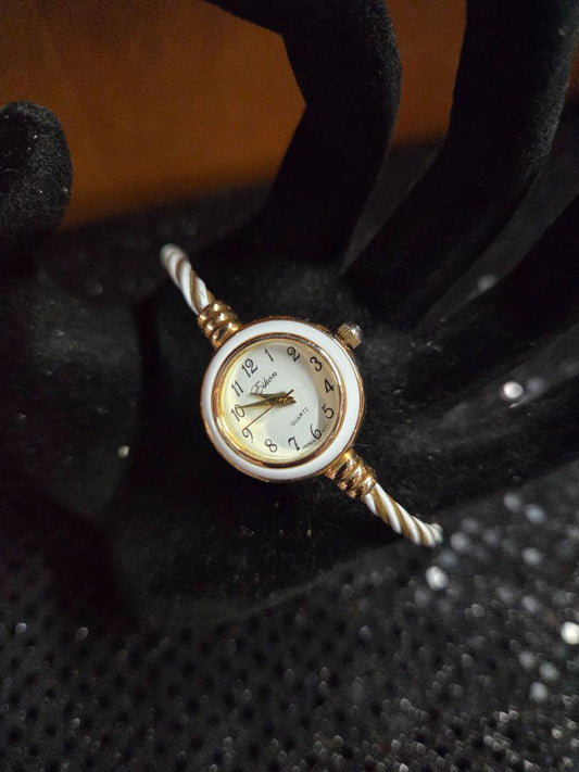 Watch Quartz Bleckon Twisted Cuff Bangle watch 2 tone