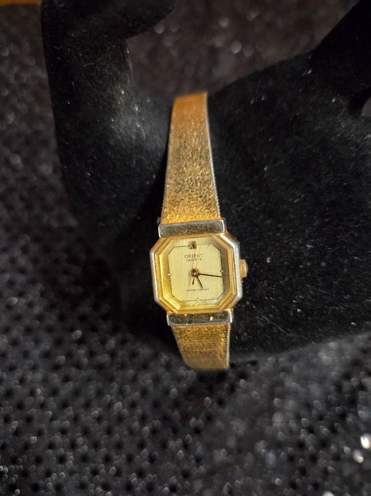 Watch Quartz Orient SL Cintaqge Gold Ton Octagonal Old Money Style