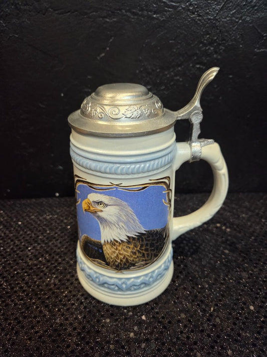Gerz American Bald Eagle Lidded Beer Stein