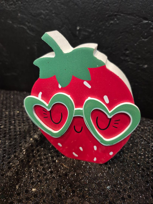 Strawberry Wearing Glasses