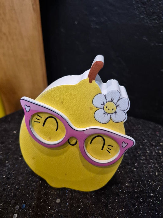 Lemon Wearing Glasses