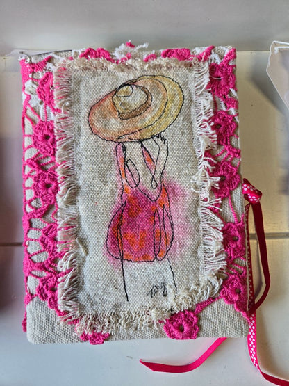 Journal 5 x 7- hand painted w/Removeable cover