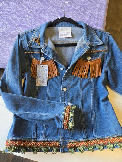 Denim Jacket- Western w Fringe