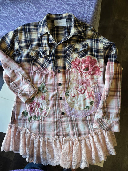 Shirt- Flannel Shabby Sz M
