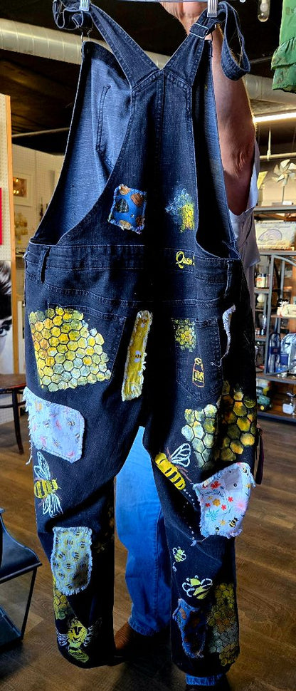 Denim Black Overalls- BEES