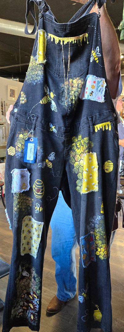 Denim Black Overalls- BEES