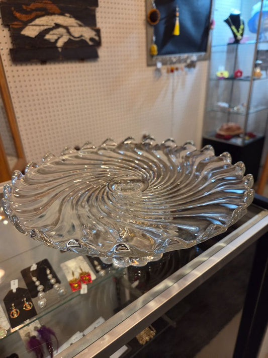 Clear  Round Cake Stand Fostoria